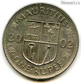 Маврикий 1 рупия 2002 немагнит
