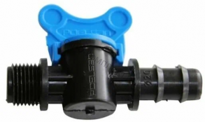 Кран шар. ПНД 20х3/4"  обжим-НР (мини)