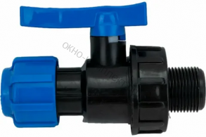 Кран шар. ПНД 25х1/2" обжим-НР