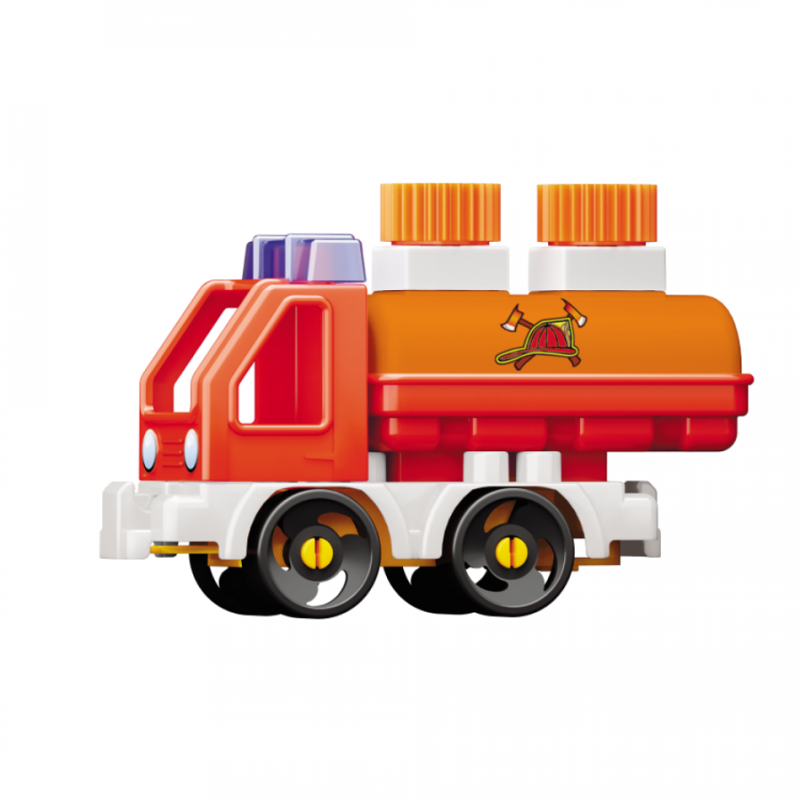Конструктор "Пожарная часть", набор с пожарной машиной и цистерной