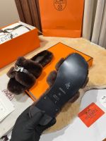 Мюли с мехом HERMES Premium