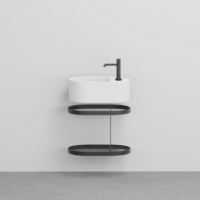 Стальной каркас для раковины Cielo Les Petites LPSTOR46 с проволочной сеткой 46х30х40 см схема 1