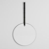 Зеркало одностороннее с кожаным ремнем Cielo I Catini SPMFC диаметр 60 см схема 1