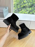 Ботинки Balenciaga с мехом Premium