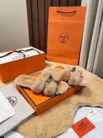 Мюли с мехом HERMES Premium