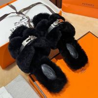 Мюли с мехом HERMES Premium