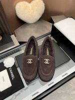 Лоферы Chanel с мехом Premium