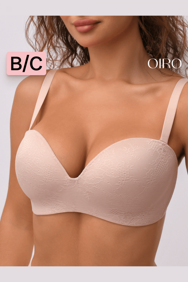 Бюстгальтер балконет OIRO без косточек Snowdrop 1317006 [бежевый]