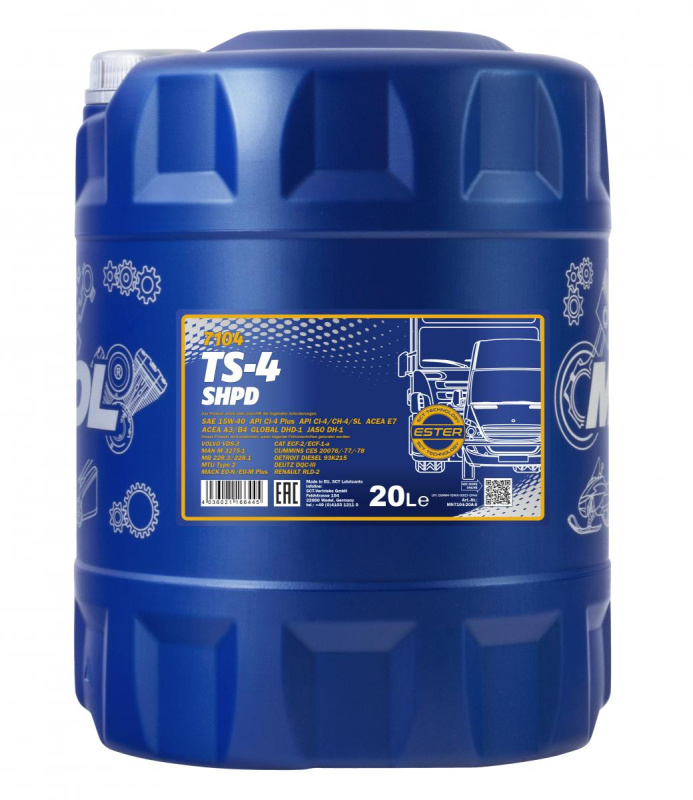 Mannol TS-4 SHPD 15W-40, 20л