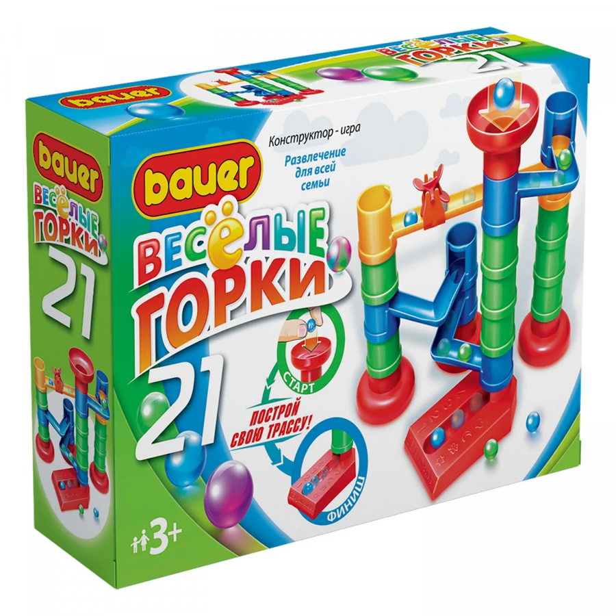 Конструктор-игровой Набор "Весёлые горки" 21 деталь