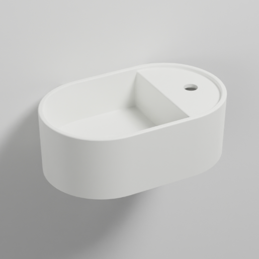 Накладная/подвесная овальная раковина Cielo Les Petites LPLAO46/LPLAO46SF 46х30х17 см