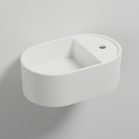 Накладная/подвесная овальная раковина Cielo Les Petites LPLAO46/LPLAO46SF 46х30х17 см схема 1