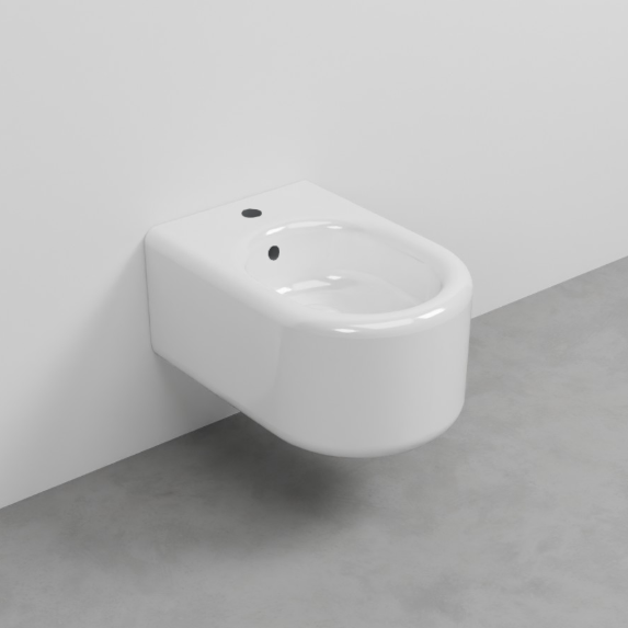 Изображение Биде подвесное Cielo Itaca ITBS с 1 отверстием под смеситель, крепеж в комплекте