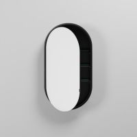 Зеркальный шкаф овальный Cielo I Catini CASPCOSX с крашенной рамой, открывающийся налево 90х50х12 см схема 1 Зеркальный шкаф овальный Cielo I Catini CASPCOSX с крашенной рамой, открывающийся налево 90х50х12 см схема 1