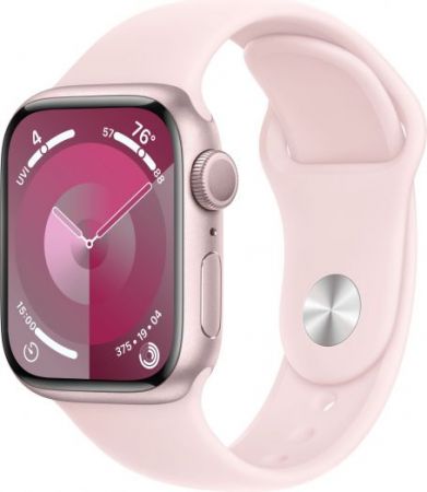 Умные часы Apple Watch Series 9 45 мм Aluminium Case GPS, Pink/Light Pink Sport Band M/L