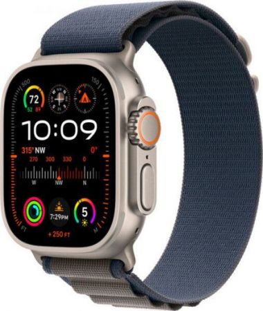 Apple Watch Ultra 2 49 мм Titanium Case GPS + Cellular, Blue Alpine Loop