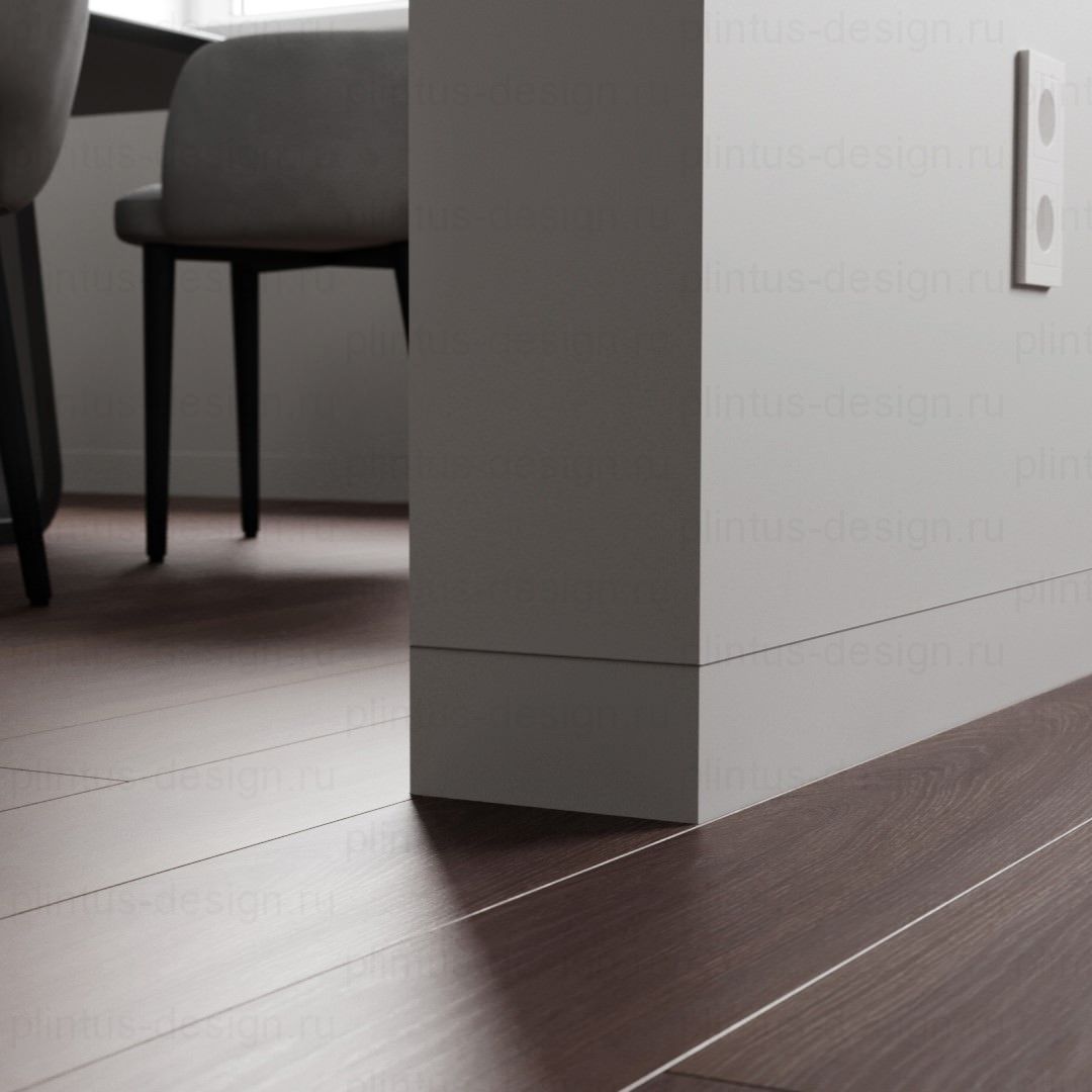 Скрытый плинтус Luxury Wood Decor анодированный 80 мм