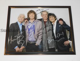 Автографы: The Rolling Stones. Мик Джаггер, Кит Ричардс, Чарли Уоттс, Рон Вуд. Редкость
