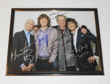 Автографы: The Rolling Stones. Мик Джаггер, Кит Ричардс, Чарли Уоттс, Рон Вуд. Редкость