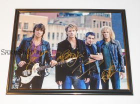 Автографы: Bon Jovi. Джон Бон Джови, Дэвид Брайан, Тико Торрес, Ричи Самбора