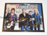 Автографы: Bon Jovi. Джон Бон Джови, Дэвид Брайан, Тико Торрес, Ричи Самбора