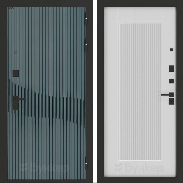 Входная дверь Бункер BN-13 - 30 Белый софт рельеф