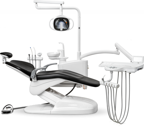 Стоматологическая установка SAFETY C2 с нижней подачей, (чёрный).