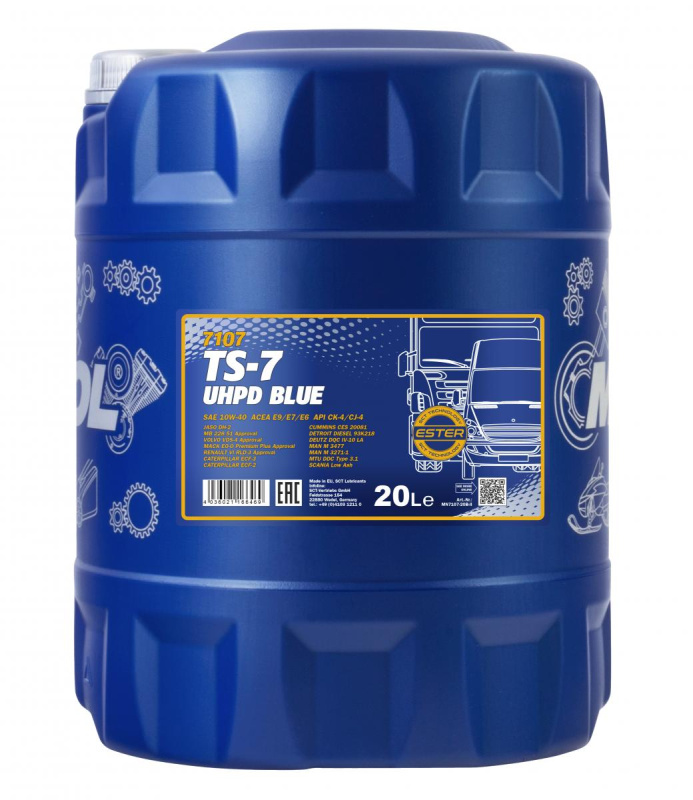 Mannol TS-7 UHPD Blue 10W-40, 20л