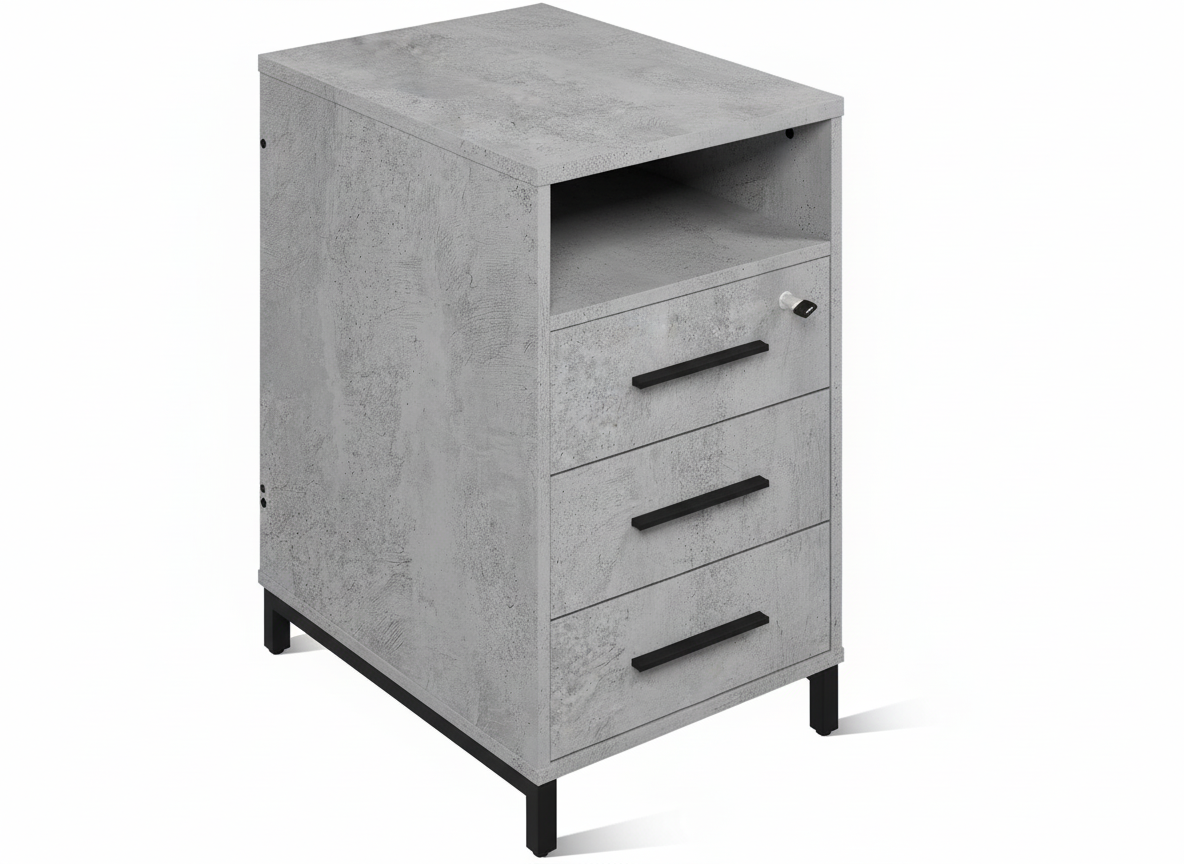 ЛОФТ-5 Тумба приставная с замком (450х600х750 мм) Бетон