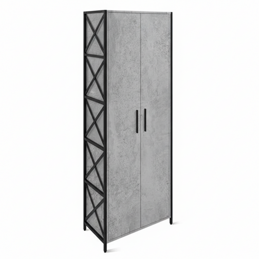 ЛОФТ-12 Шкаф для одежды (700х370х1900 мм) Бетон