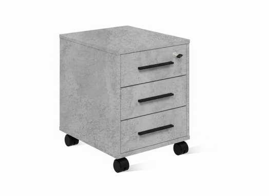 ЛОФТ-6 Тумба подкатная с замком (400х460х500 мм) Бетон