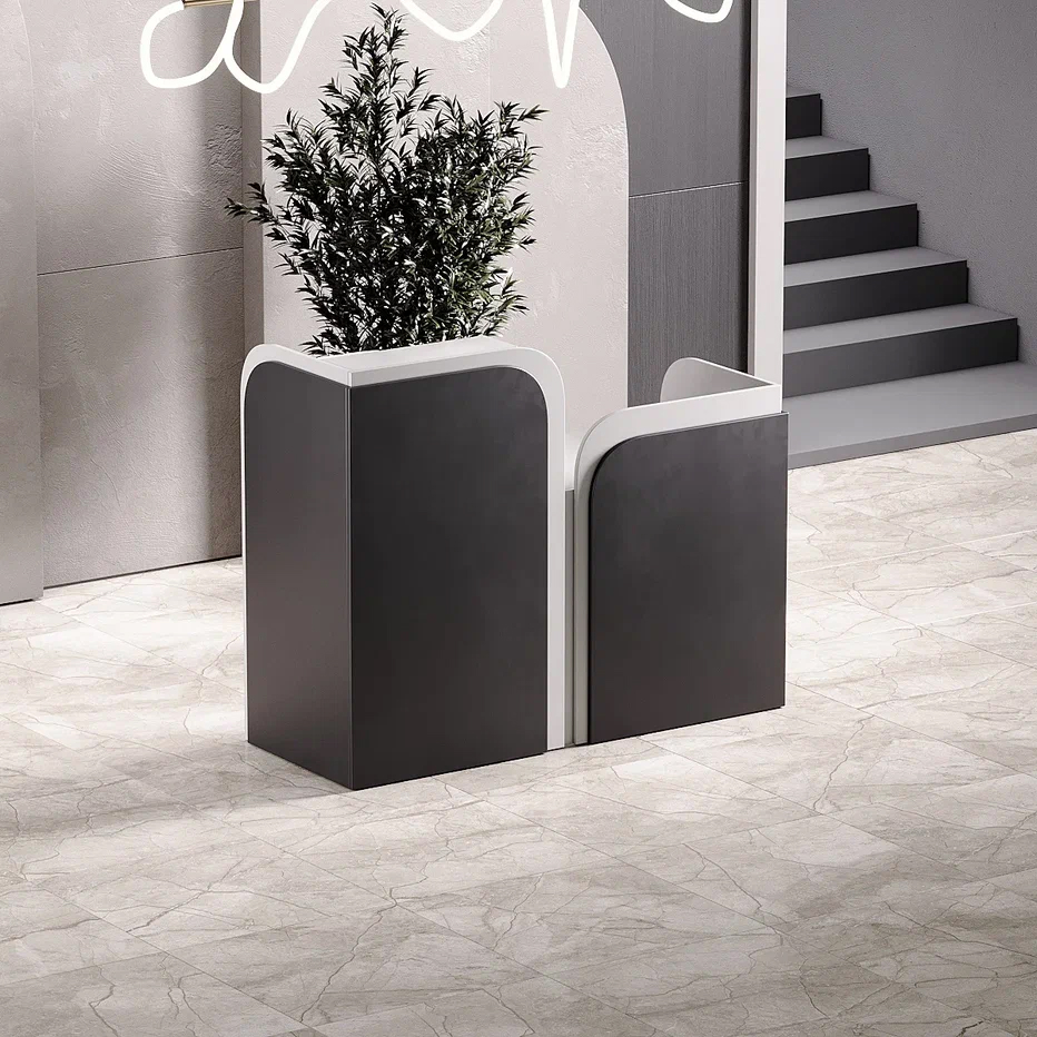 Ресепшн "Элегант" белый/черный