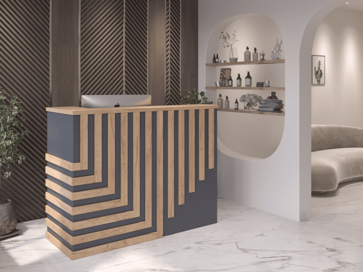 Ресепшн «Нептун» прямой Юстус / Черный