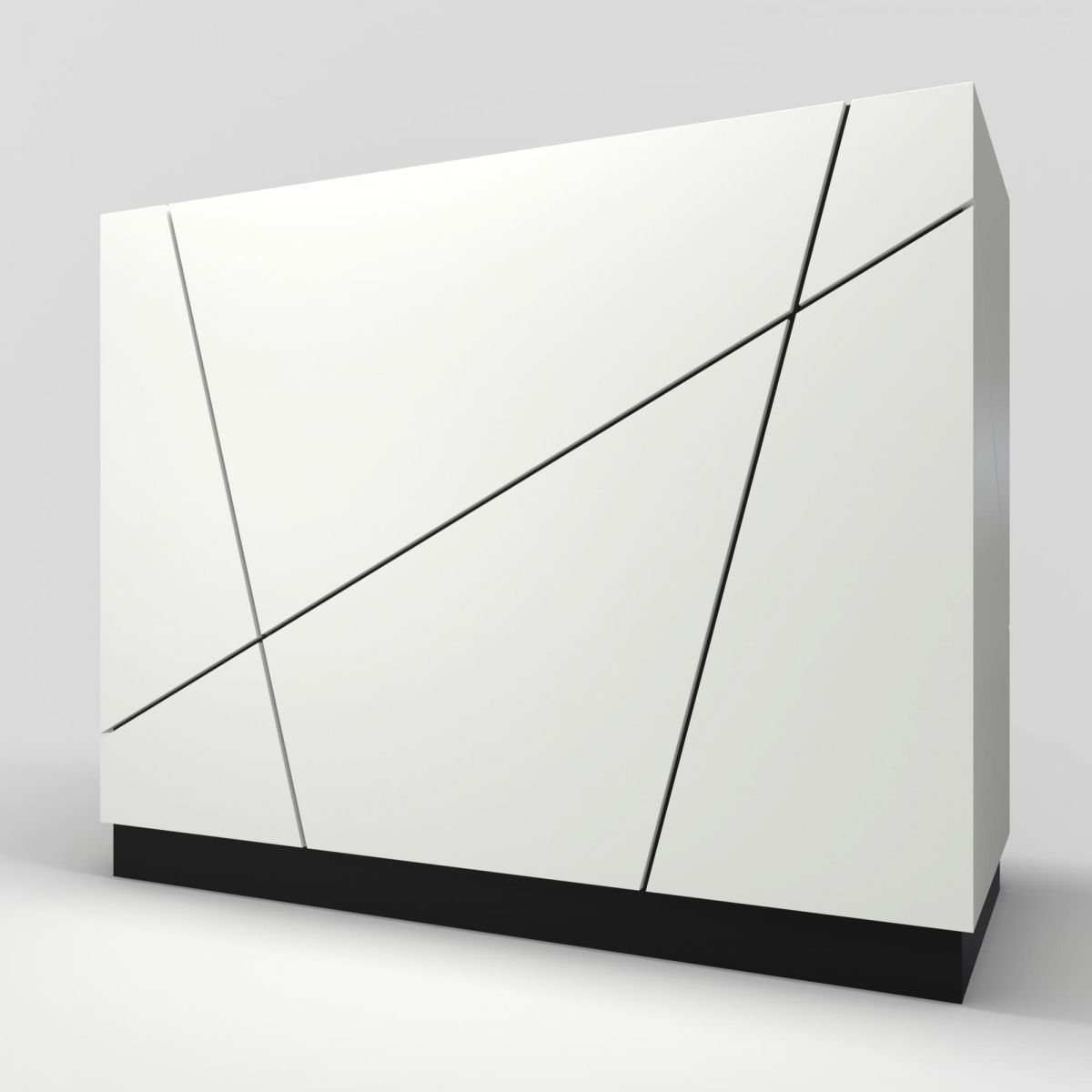 Ресепшн "Хай-Тек" Чёрный / Белый