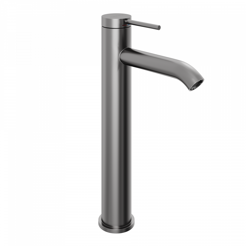 Смеситель для раковины Abelsberg Fluida ERF22003GM высокий, космическая сталь