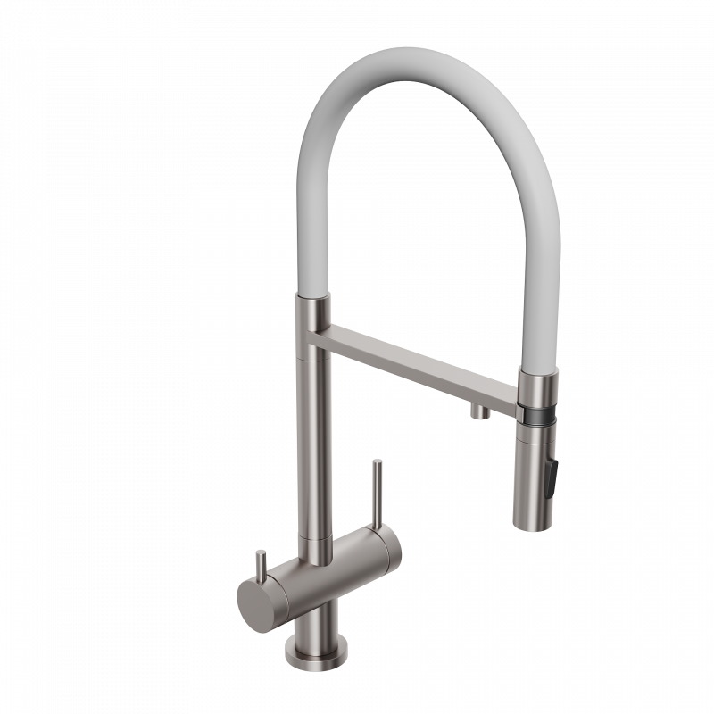 Смеситель для кухни ABELSBERG Venta с гибким изливом, титан, IXF73979BN