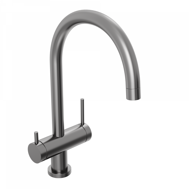 Смеситель для кухни ABELSBERG Aera с возможностью подключения фильтра, космическая сталь, AWF70029GM