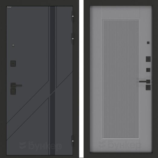 Входная дверь Бункер BN-12 - 30 Серый софт рельеф