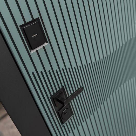 Входная дверь Бункер BN-13 - Зеркало максимум Грей софт