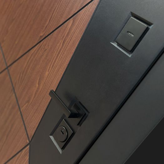 Входная дверь Бункер BN-14 - ДВП Венге светлый