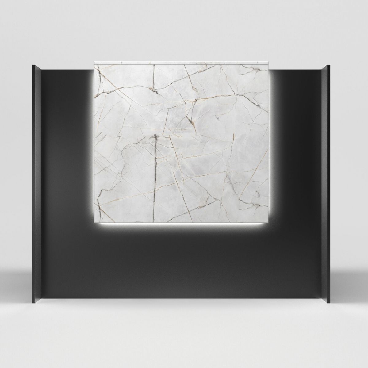 Ресепшен «Квадрат »Мрамор Чёрный + Оникс