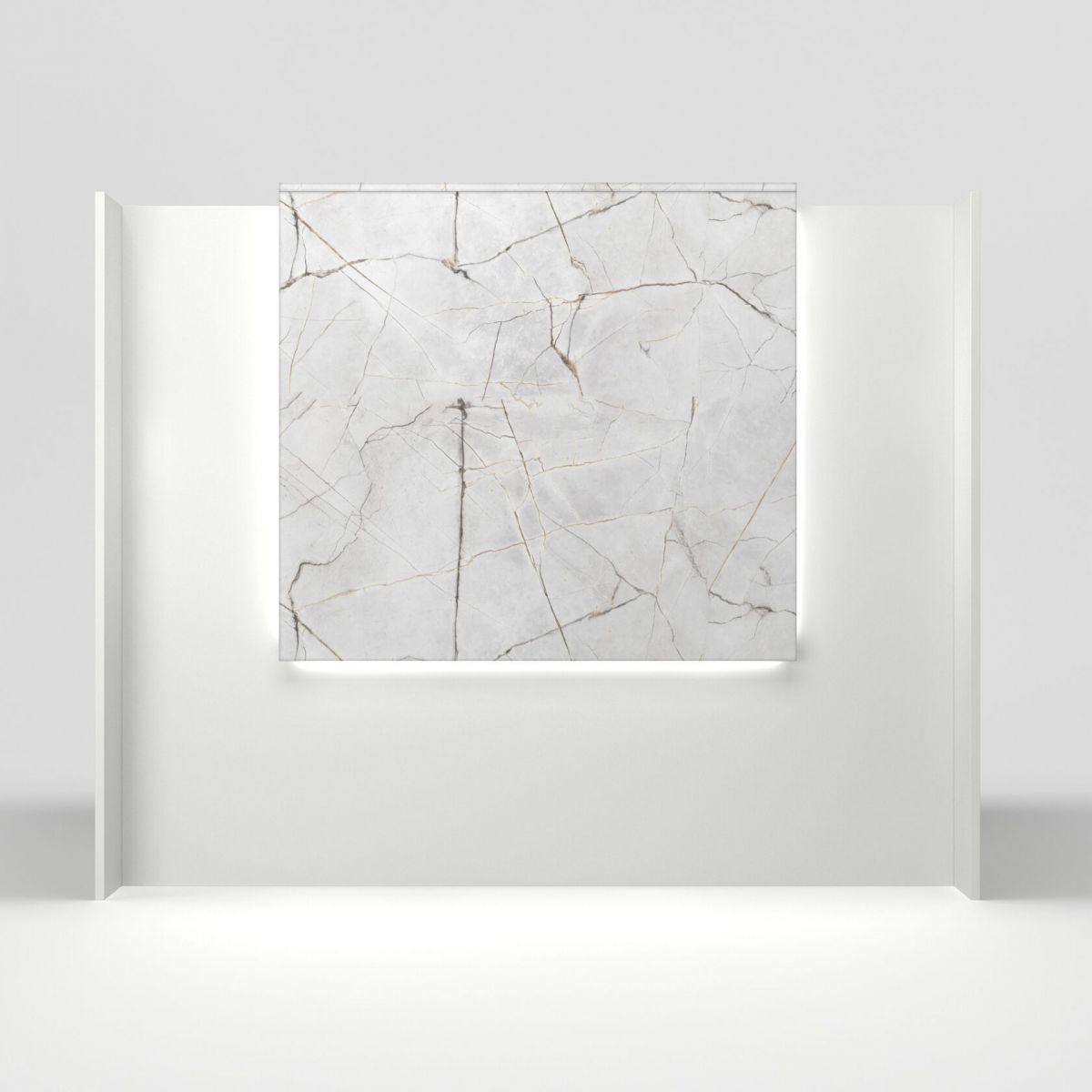 Ресепшен «Квадрат »Мрамор Белый + Оникс