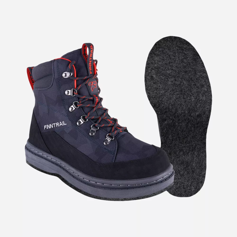 БОТИНКИ FINNTRAIL GREENWOOD CAMOSHADOWBLACK НА ВОЙЛОЧНОЙ ПОДОШВЕ