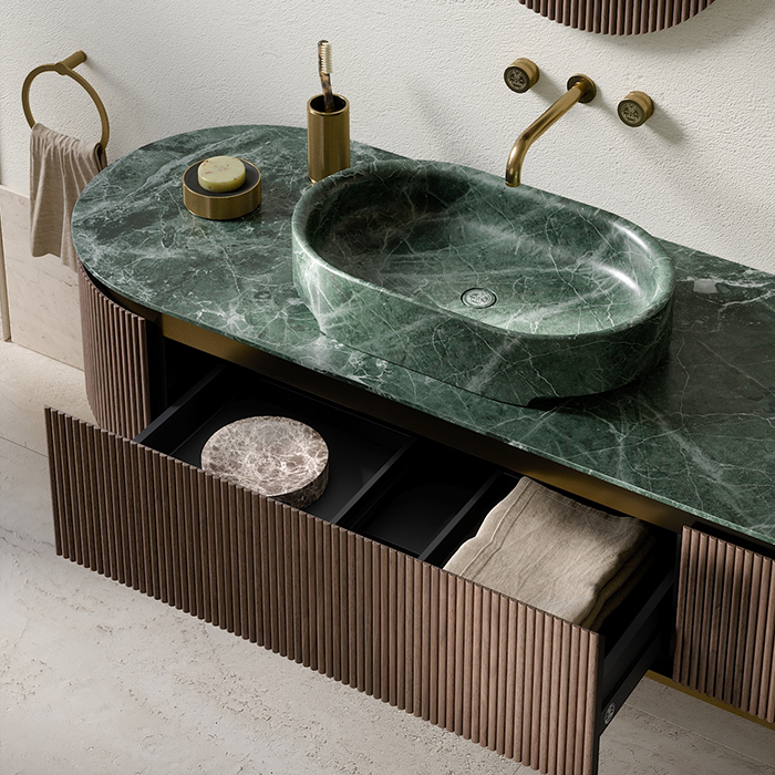 Комплект мебели №1 Oasis Naos 236х56x32 см подвесной три тумбы и топ ФОТО