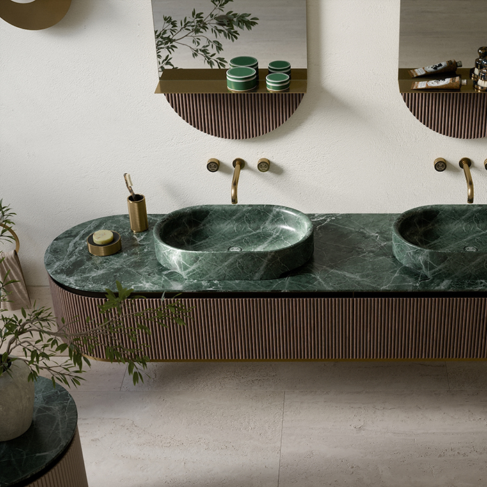 Комплект мебели №1 Oasis Naos 236х56x32 см подвесной три тумбы и топ ФОТО