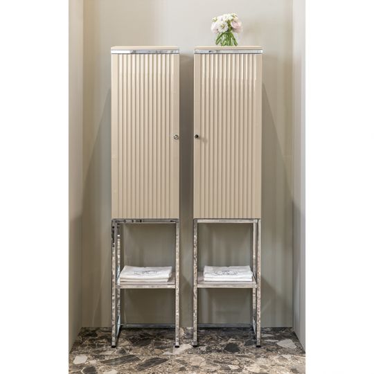 Комплект мебели №18 Oasis Academy напольная консоль со столешницей раковиной и зеркалом 110х53х86 см схема 6