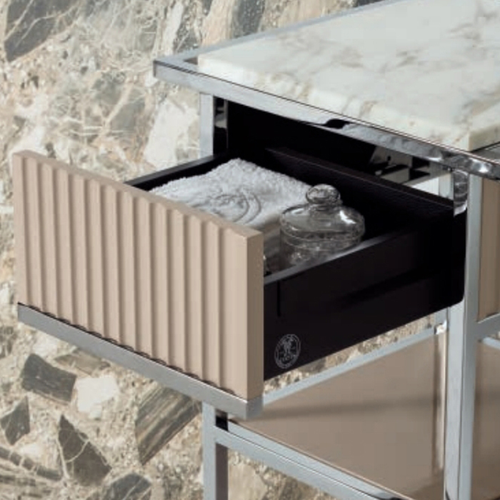 Комплект мебели №18 Oasis Academy напольная консоль со столешницей раковиной и зеркалом 110х53х86 см ФОТО