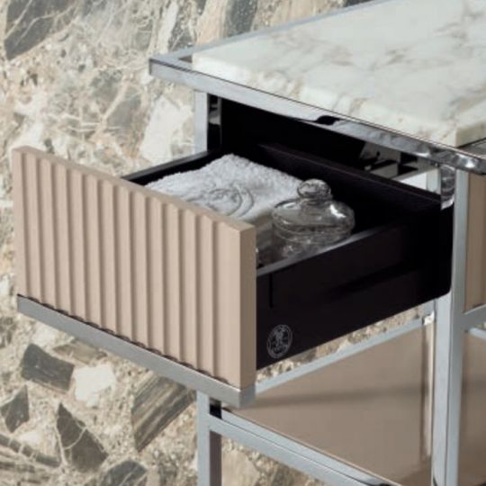 Комплект мебели №18 Oasis Academy напольная консоль со столешницей раковиной и зеркалом 110х53х86 см схема 4