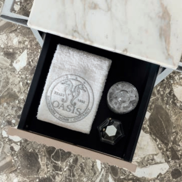 Комплект мебели №18 Oasis Academy напольная консоль со столешницей раковиной и зеркалом 110х53х86 см ФОТО