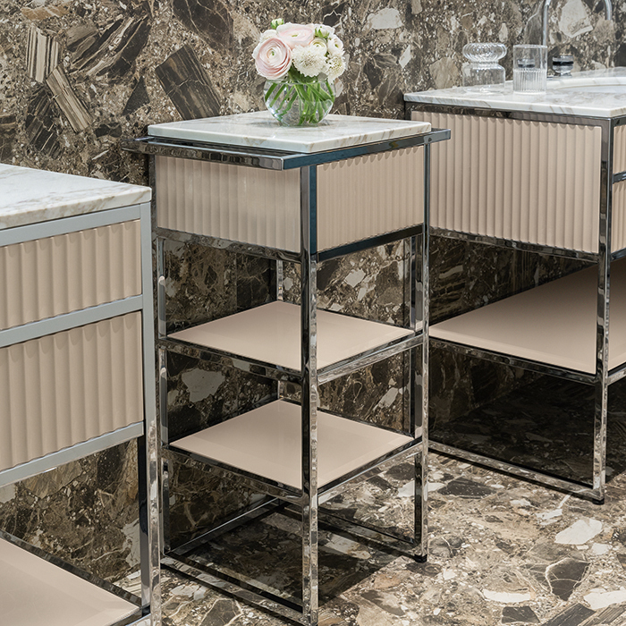 Комплект мебели №18 Oasis Academy напольная консоль со столешницей раковиной и зеркалом 110х53х86 см ФОТО